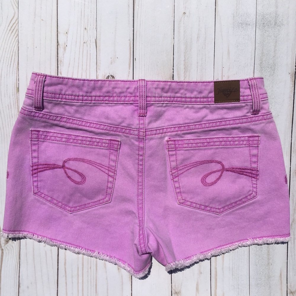 Justice Light Purple Denim Shorts Size-10 and 1/2 - Picture 4 of 5